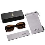 Retro Oval Polarized Sunglasses for Small Faces