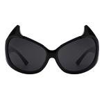 Devil Horn Oversized Black Sunglasses UV400