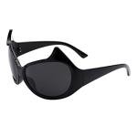 Devil Horn Oversized Black Sunglasses UV400