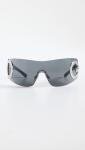 Dolce & Gabbana Women's Black Shield Sunglasses