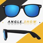 LINVO Polarized 80's Retro Square Sunglasses for Men