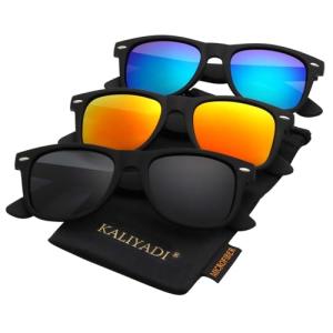 KALIYADI 3-Pack Polarized Mirror Sunglasses