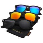 KALIYADI 3-Pack Polarized Mirror Sunglasses