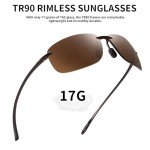 JIM HALO Rimless Sport Sunglasses for Active Lifestyles