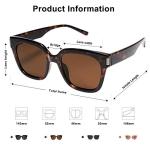 SOJOS Trendy Square Polarized Sunglasses for All