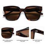 SOJOS Trendy Square Polarized Sunglasses for All