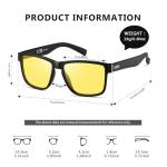 Kimorn Polarized Yellow UV Protection Sunglasses