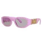 Versace Pink Frame Sunglasses with Grey Lenses