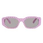 Versace Pink Frame Sunglasses with Grey Lenses