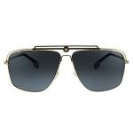 Versace Gold Frame Sunglasses with Dark Grey Lenses