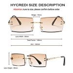 Rimless Rectangle Sunglasses for Stylish Look