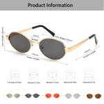 Trendy Gold Oval Sunglasses with UV400 Protection