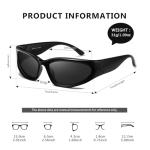Kimorn Y2K Polarized Wrap Around Sunglasses