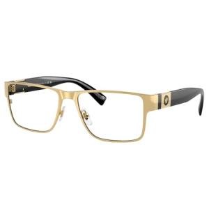Versace Gold/Black Rectangle Eyeglasses 57mm