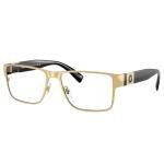 Versace Gold/Black Rectangle Eyeglasses 57mm