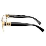 Versace Gold/Black Rectangle Eyeglasses 57mm