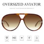 Trendy Oversized Retro 70s Aviator Sunglasses