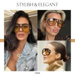 Trendy Oversized Retro 70s Aviator Sunglasses