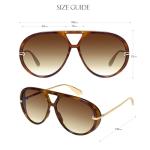 Trendy Oversized Retro 70s Aviator Sunglasses