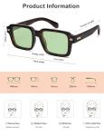 SOJOS Retro Square Polarized Sunglasses - Vintage Style