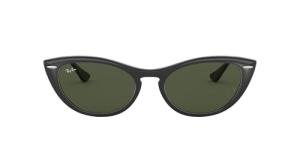 Ray-Ban Nina Cat Eye Sunglasses - Black/G-15 Green