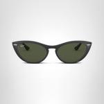 Ray-Ban Nina Cat Eye Sunglasses - Black/G-15 Green