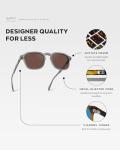 WearMe Pro Men's Polarized Square Sunglasses - Moonrock