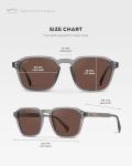 WearMe Pro Men's Polarized Square Sunglasses - Moonrock