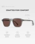 WearMe Pro Men's Polarized Square Sunglasses - Moonrock