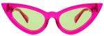 Kuboraum Y3 Fuchsia Cateye Sunglasses with Green Lenses