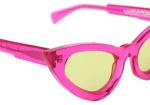 Kuboraum Y3 Fuchsia Cateye Sunglasses with Green Lenses