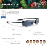 Maui Jim Makaha Polarized Rimless Sunglasses - Gloss Black