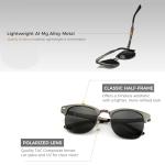 SUNGait Retro Polarized Half Frame Sunglasses