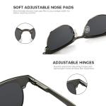 SUNGait Retro Polarized Half Frame Sunglasses