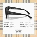 BURBERRY BE4291 Rectangle Shape Nylon Sunglasses with Luxury Eyewear Kit