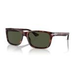 Persol PO3048S Havana/Green Rectangular Sunglasses Bundle