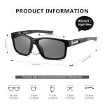 Kimorn UV400 Polarized Sports Sunglasses (Black)
