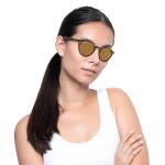 Ray-Ban RB2180 Polarized Round Sunglasses, Light Havana