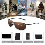JIM HALO Rimless Sport Sunglasses for Active Lifestyles