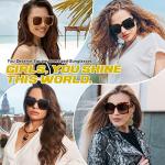 GQUEEN Retro Oversized Square Frame Sunglasses