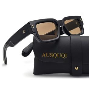 AUSQUQI Trendy Thick Frame Square Sunglasses