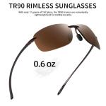 JIM HALO Rimless Sport Sunglasses for Active Lifestyles