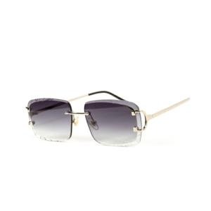 Rimless Purple Gradient Retro 90's Square Sunglasses