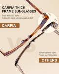 CARFIA Polarized Square Sunglasses for Men
