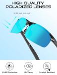 Men's Polarized Driving Sunglasses with Ultralight Frame