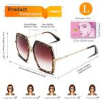 FEISEDY Women’s Oversized Retro Square Sunglasses