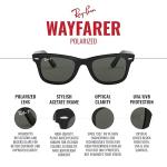 Ray-Ban Wayfarer Polarized Sunglasses, Tortoise Brown
