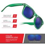 Colorful 80s Neon Mirrored Sunglasses for Everyone