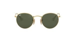 Ray-Ban Round Flat Lens Sunglasses - Gold/G-15 Green