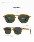 WearMe Pro Men's Polarized Square Sunglasses - Sunset Tortoise